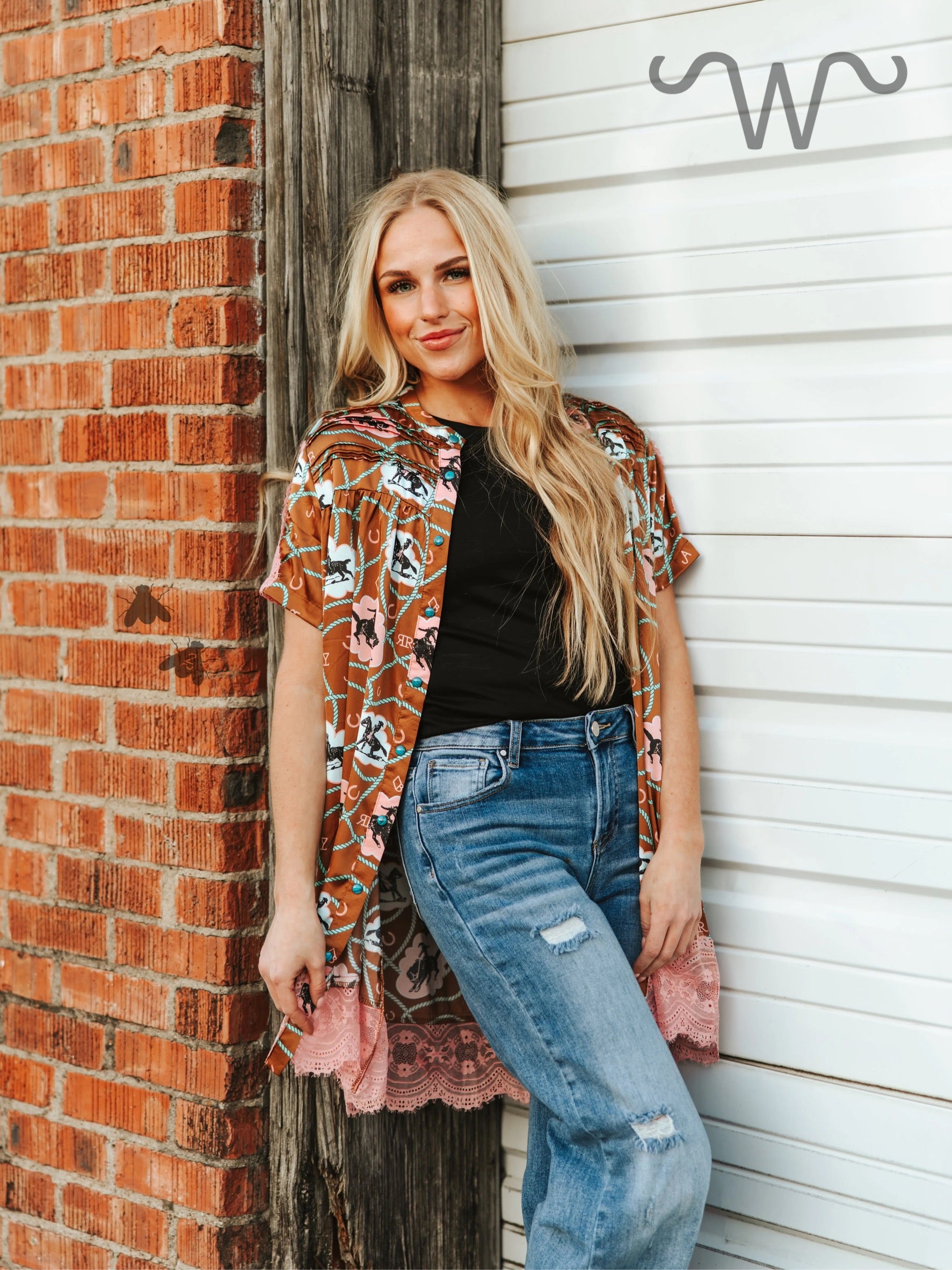 Blushin Bronc Button Up