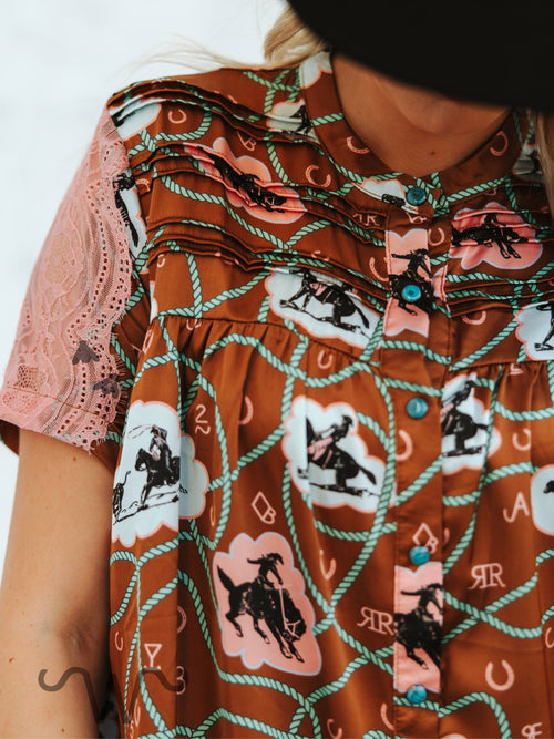 Blushin Bronc Button Up