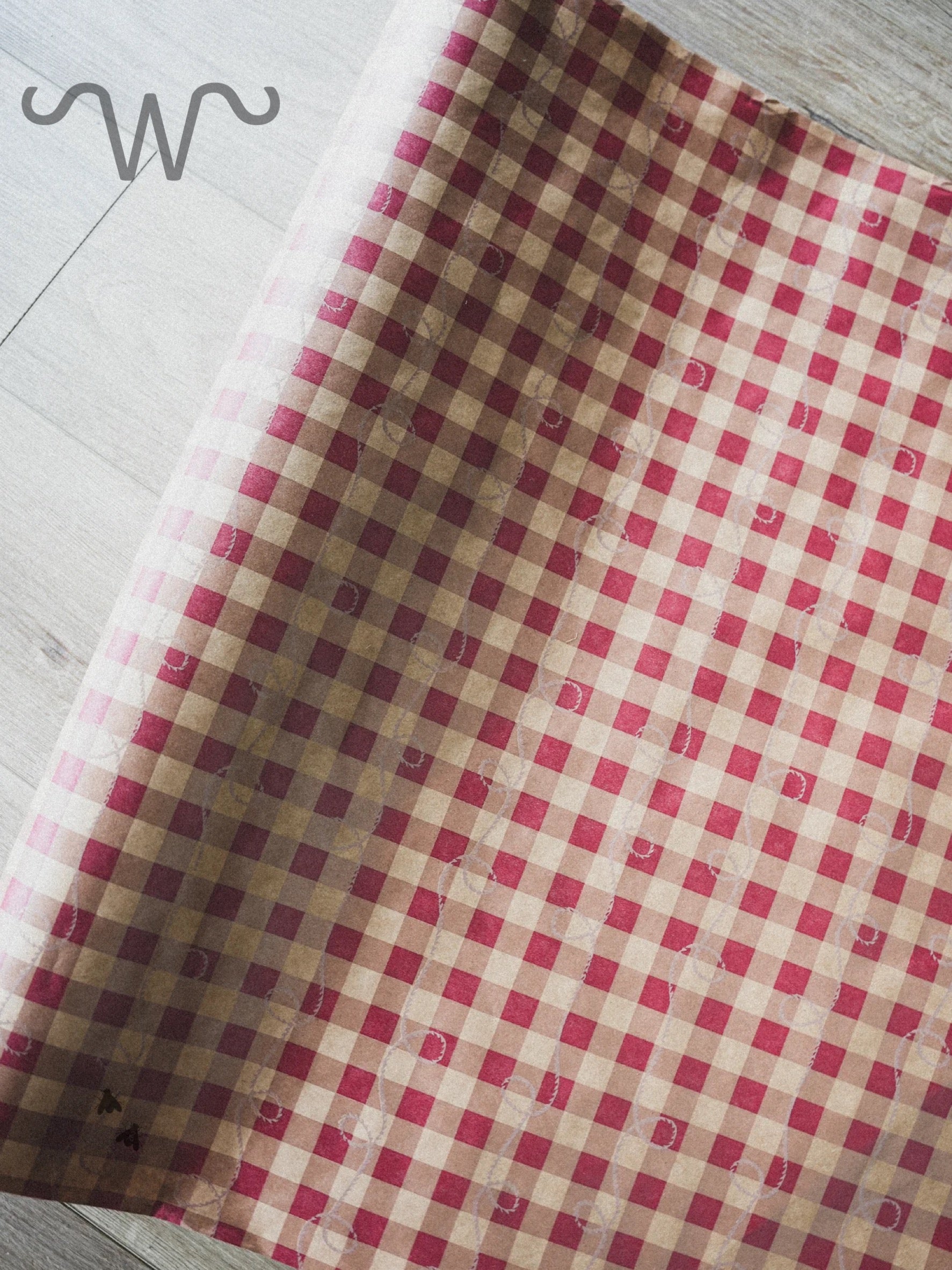 Western Gingham Rope Wrapping Paper